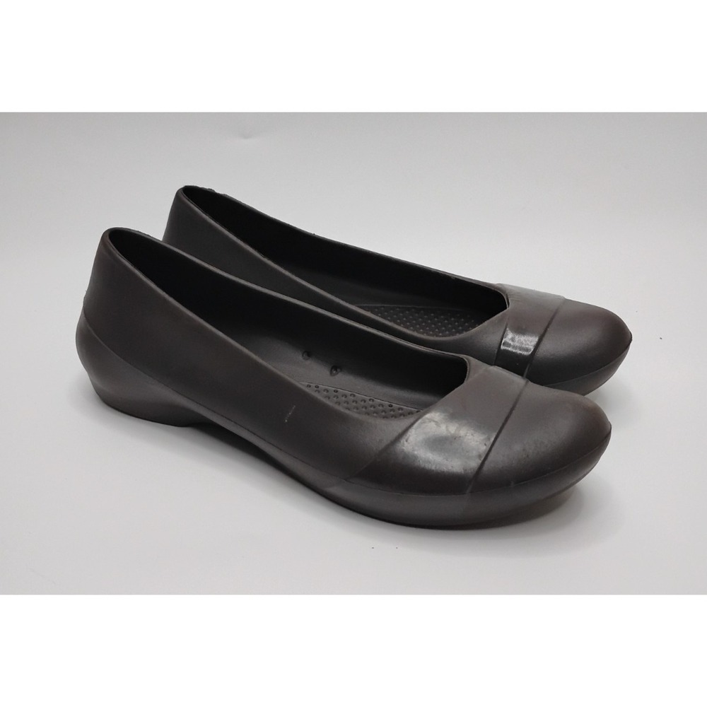 Crocs Gianna Flat Espresso Brown Women's Size 9 Ballet Flats Comfort Shoes